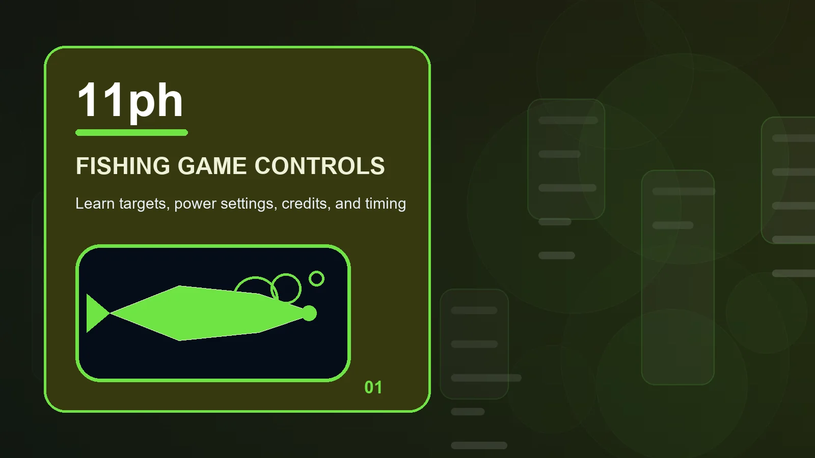 11ph fishing games overview showing paytables, table limits, control panels, and round states