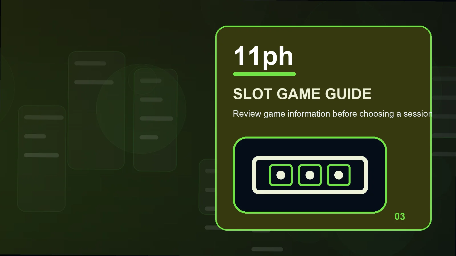 11ph slots illustration for read session timer before moving forward