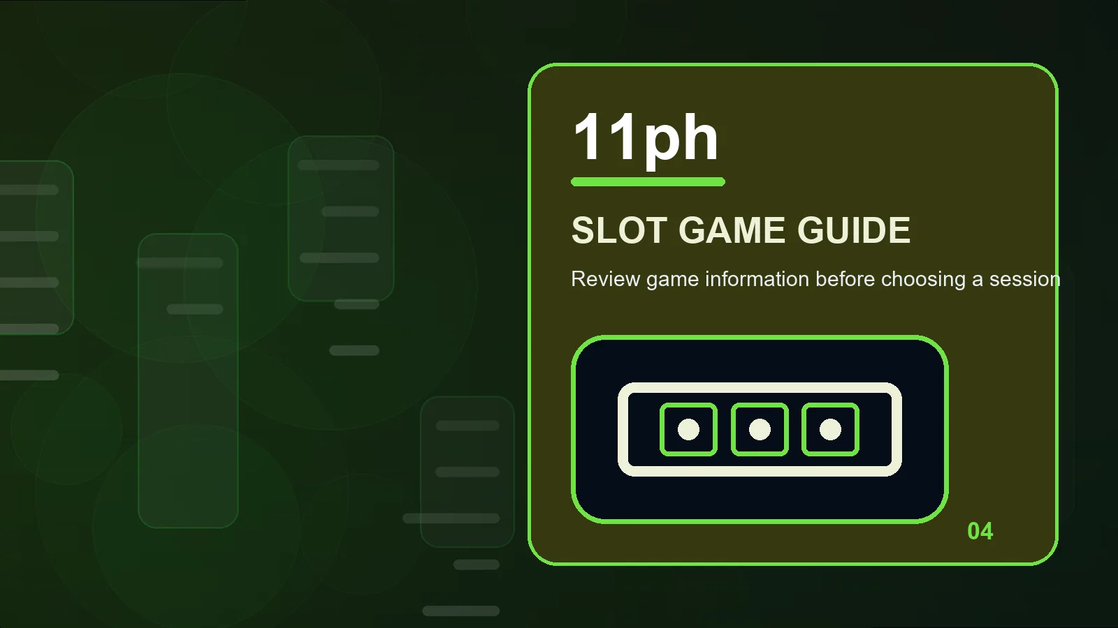 11ph slots illustration for a practical check for lobby filters